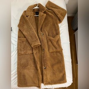 Long faux fur coat , size S